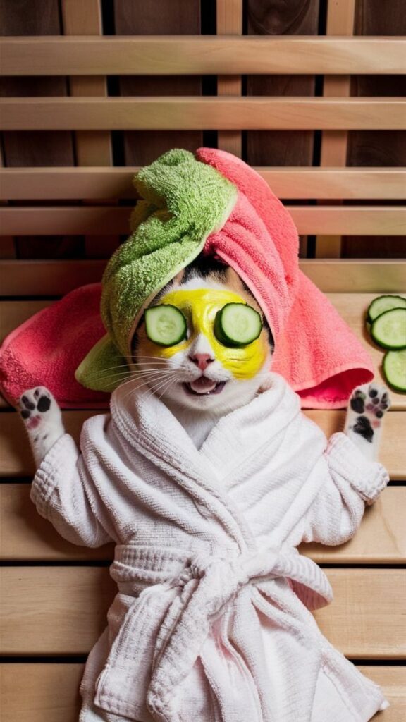 Dog staying calm during grooming with a professional groomer